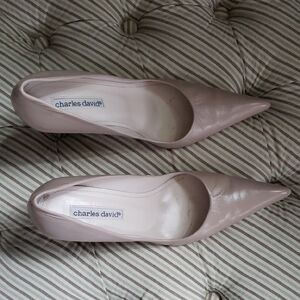 Charles David Women's Pointed Toe Pumps in Light Taupe, 4 Inch Heel